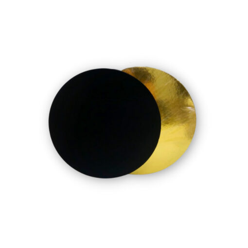 תחתית זהב עגולה קוטר 22 ס"מ - שחור זהב