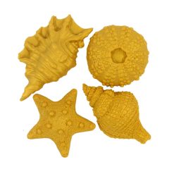 קונכיות מבצק סוכר- זהב