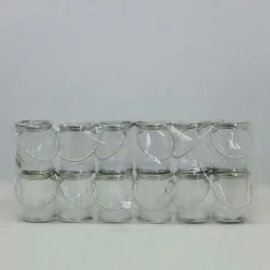 סט 12 קופסאות בצורת דלי- כסף