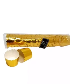 גביעי קאפקייקס זהב מטאלי