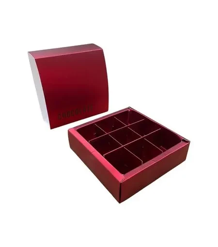 10 קופסאות ל-12 פרלינים - אדום