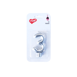נר ספרה 3 - כסף