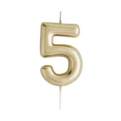 נר ספרה 5 זהב