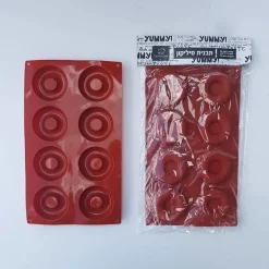 תבנית סיליקון להכנת דונאטס 8 שקעים