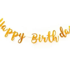 שרשרת Happy Birthday זהב גליטר 916