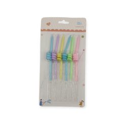 סט נרות מסולסלים פסטל - 6 יחידות