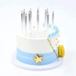 נרות אומברה כסף לבן 12 יחידות