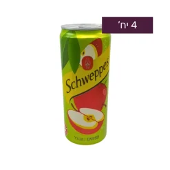 פחיות שוופס תפוח 330 מ"ל 1/4