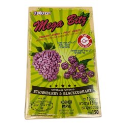 מגה בייטס - מבחר סוכריות לעיסה בטעם תות ודומדמניות 1/10