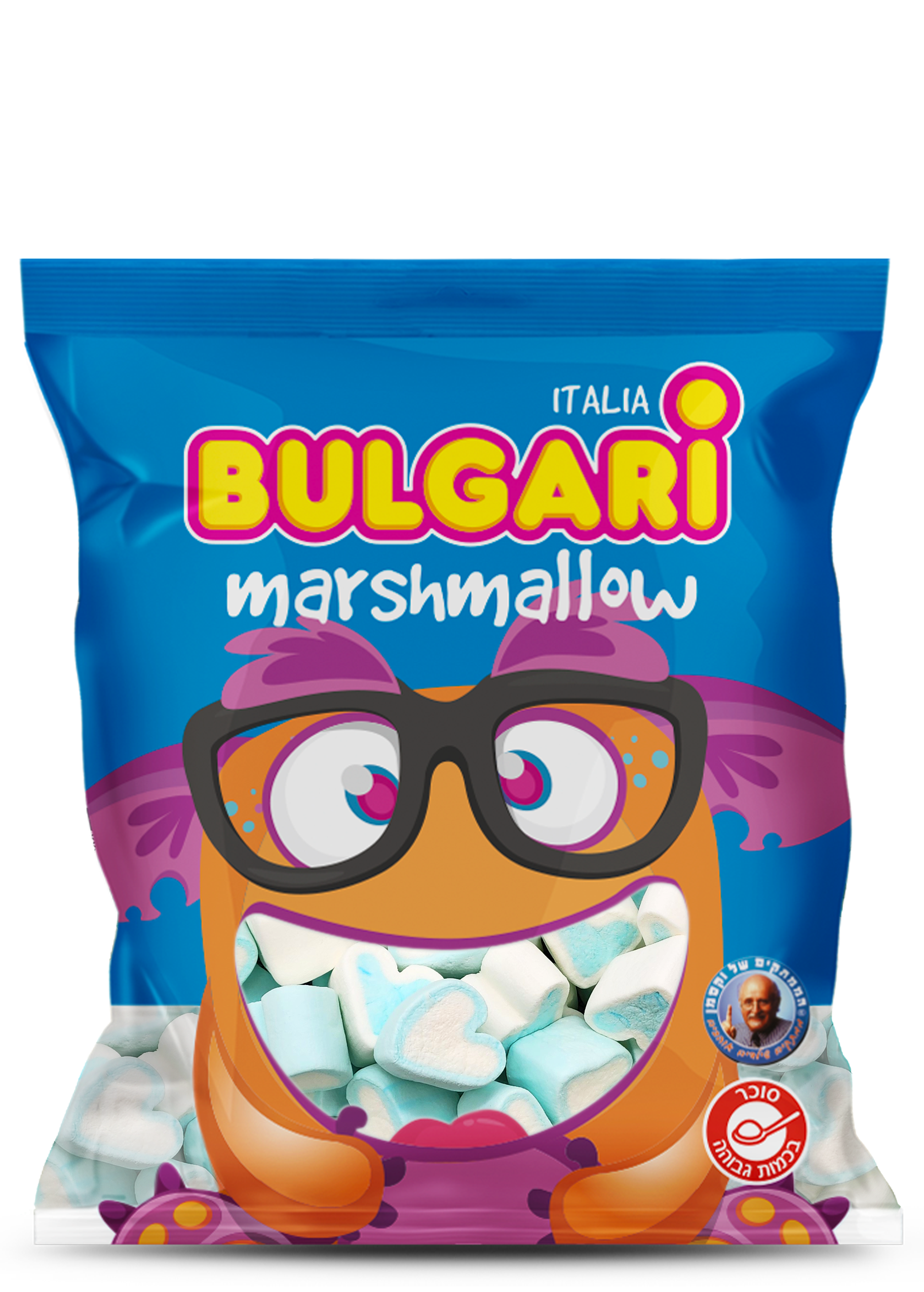 מרשמלו לבבות כחול לבן