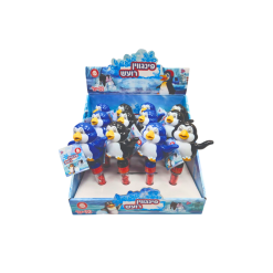 פינגווין רועש עם סוכריות קופצות בטעם תות