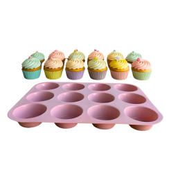 תבנית סיליקון 12 שקעים לקאפקייקס / מאפינס