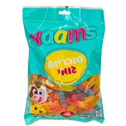 יאמאס סוכריות גומי נחשים צבעוני מסוכר 500 גרם