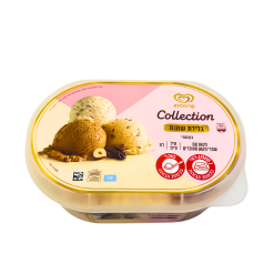 שטראוס גלידת שמנת משפחתית פקאן עם שברי פקאן מסוכר, וניל צ'יפ ולוז